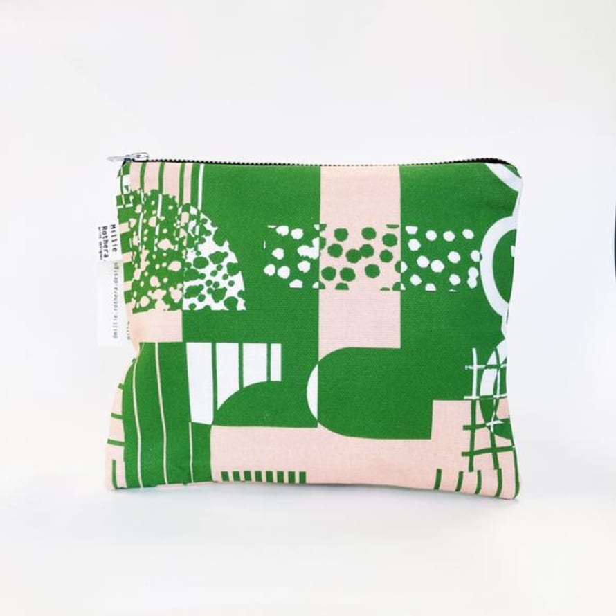 Millie Rothera Flat Pouch In Shapes Print