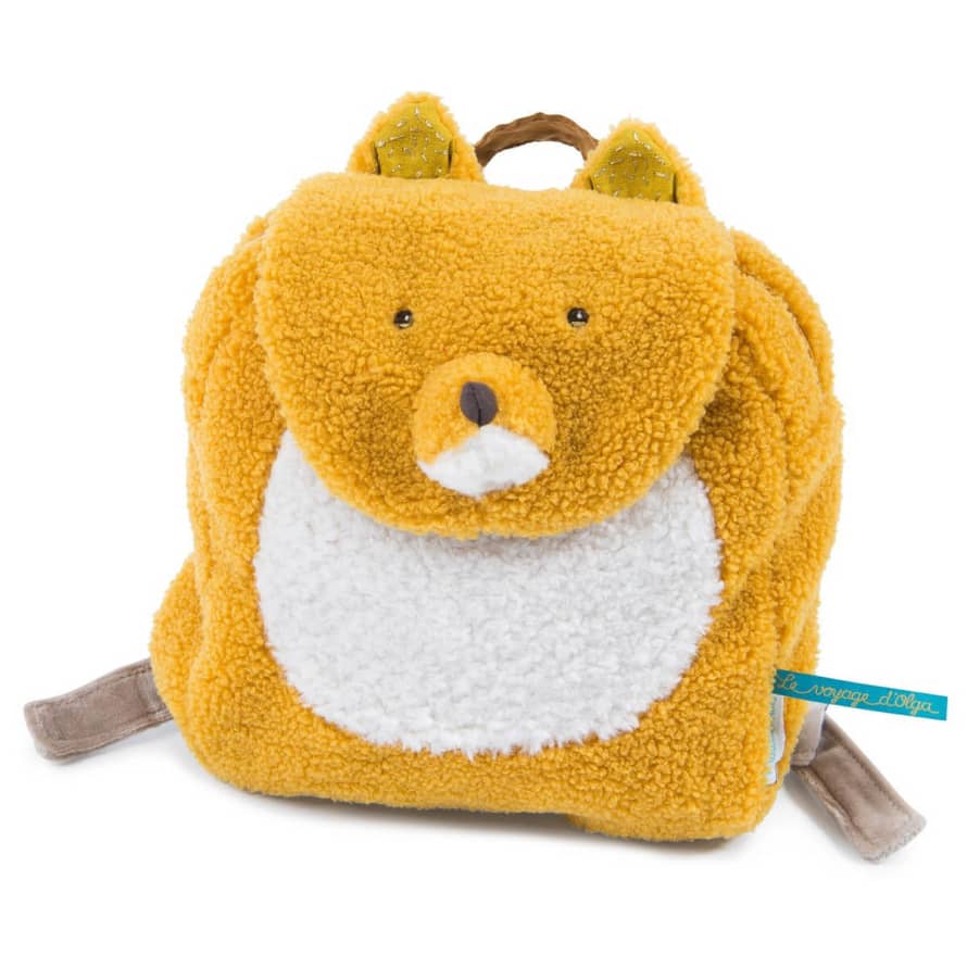 Moulin Roty ocher and white The Journey of Olga Fox Backpack
