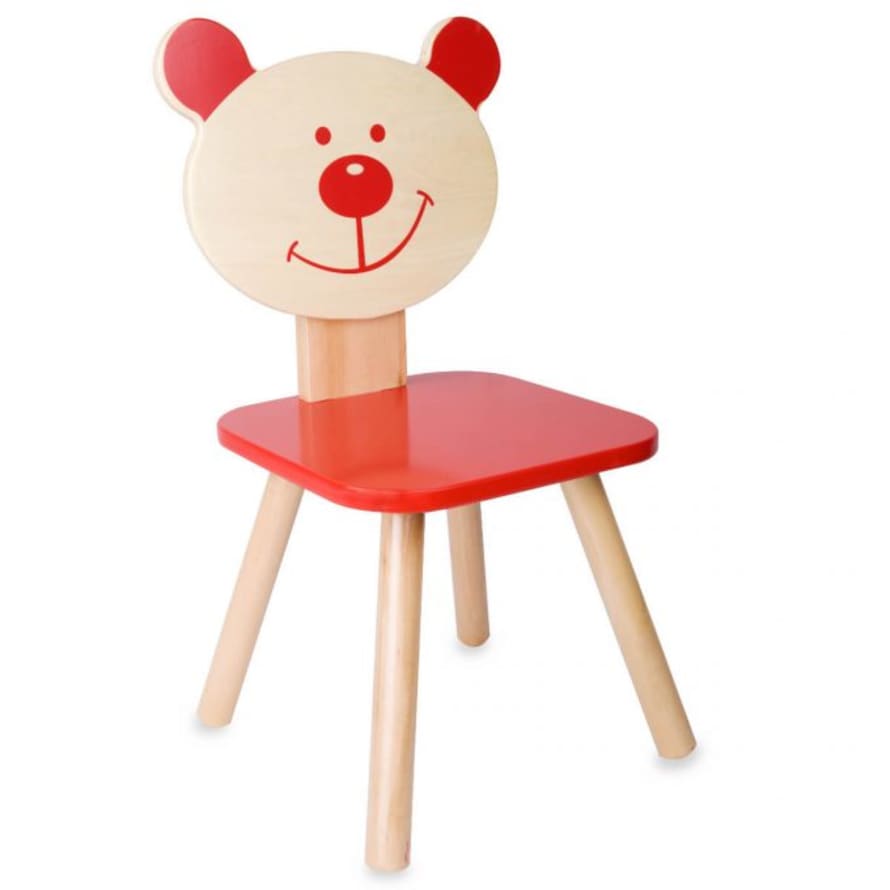 Classic World Red Wooden Bear Shaped Children Chair