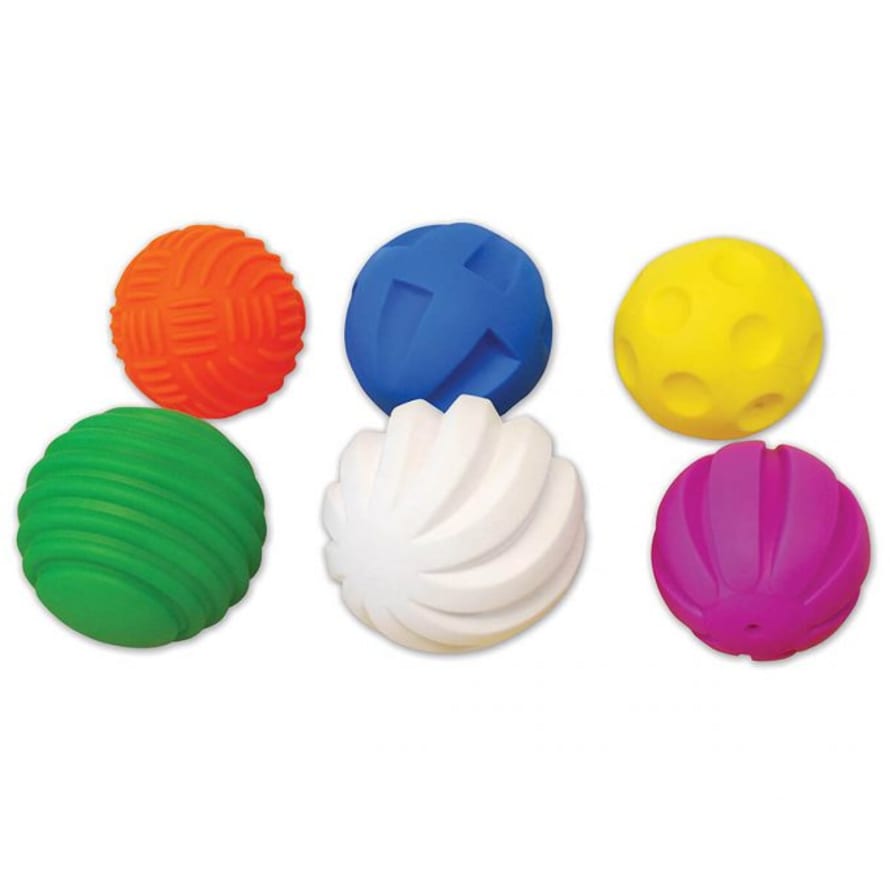 TickiT Set of 6 Large Rubber Sensory Balls