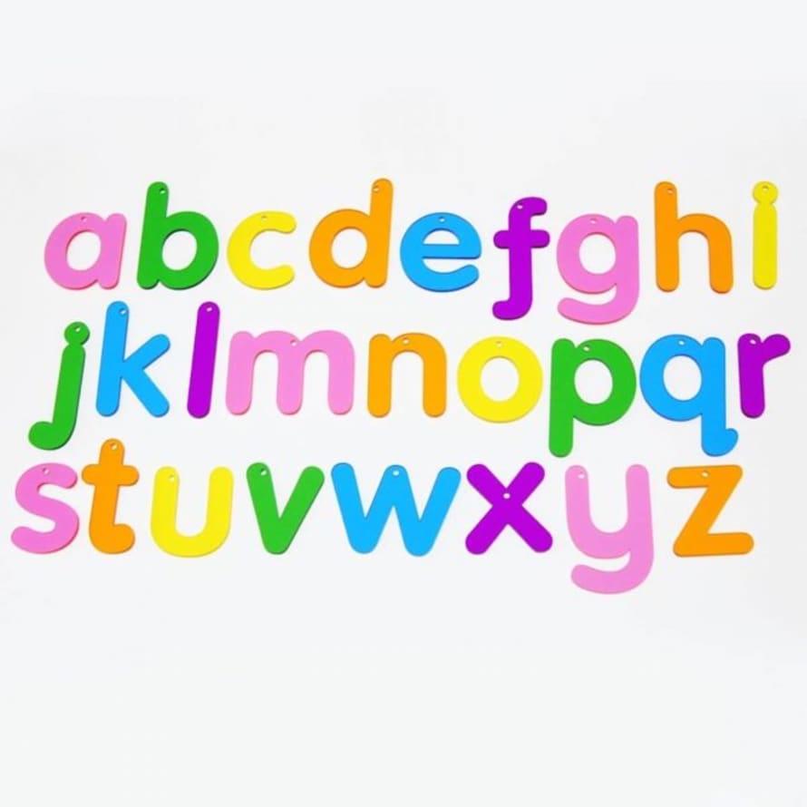 TickiT 26 Pieces Multicolor Colored Acrylic Lowercase Letters