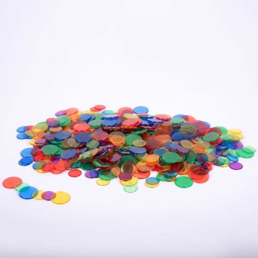 Edx 500 Pieces Translucent Colored Counters