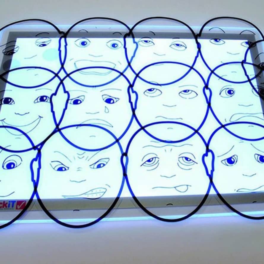 TickiT 23 Pieces Transparent Emotions Faces for Light Table
