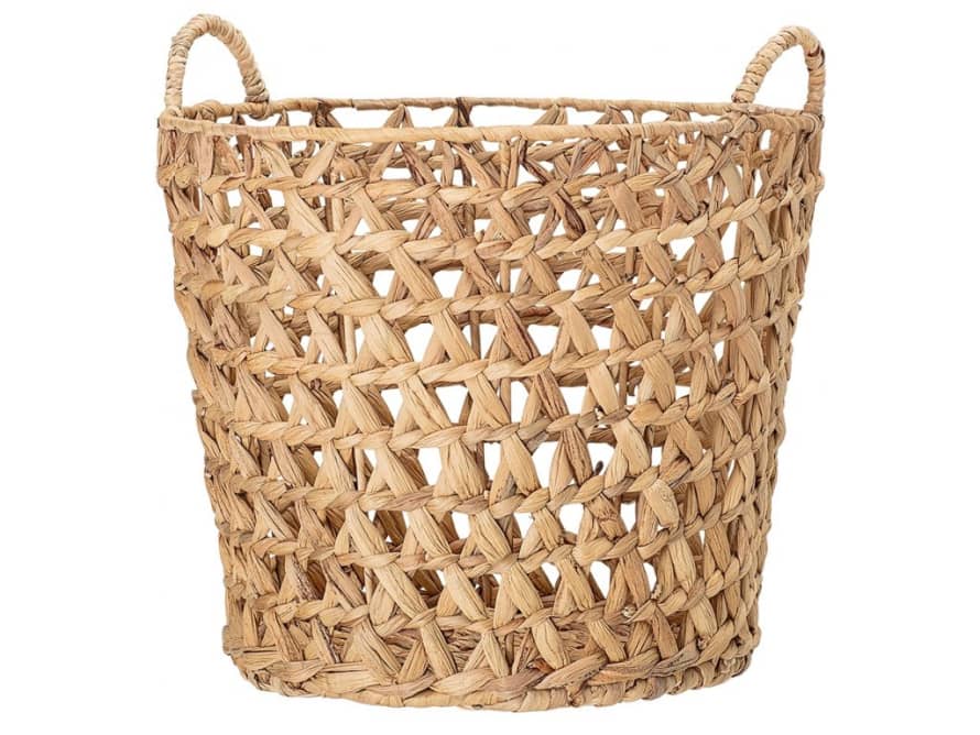 Bloomingville Rattan Basket 40xh40cm Interlaced with Natural Colour Handles