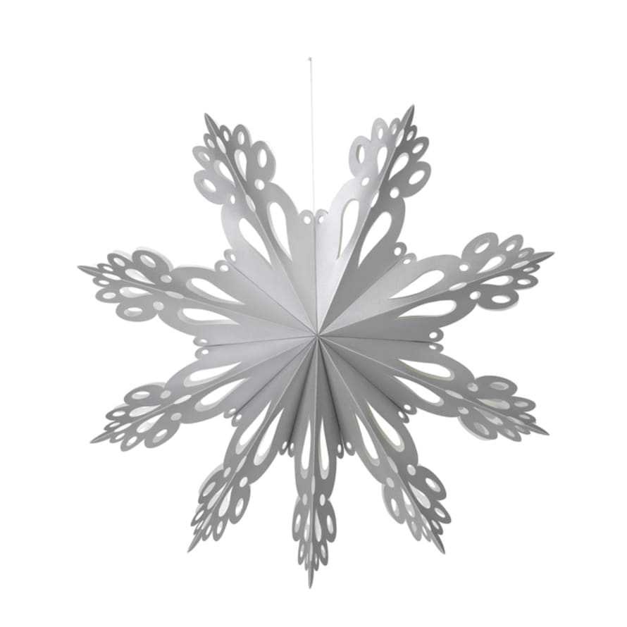 Broste Copenhagen Paper Snowflake Decoration Silver Extra Large