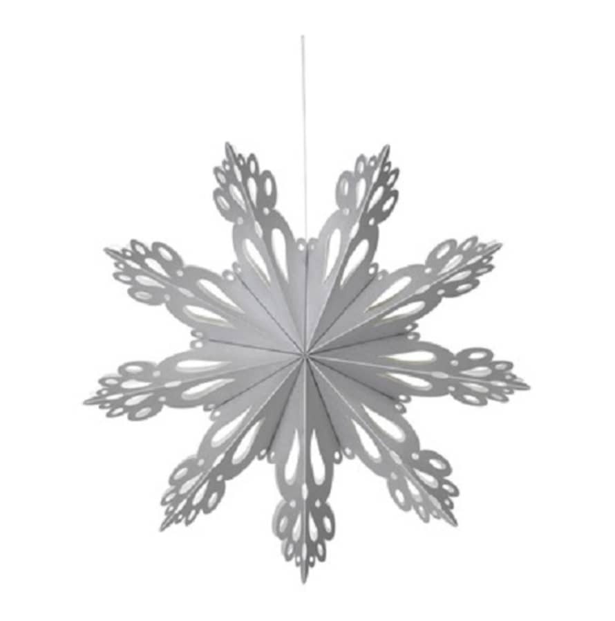 Broste Copenhagen Paper Snowflake Decoration Silver Medium