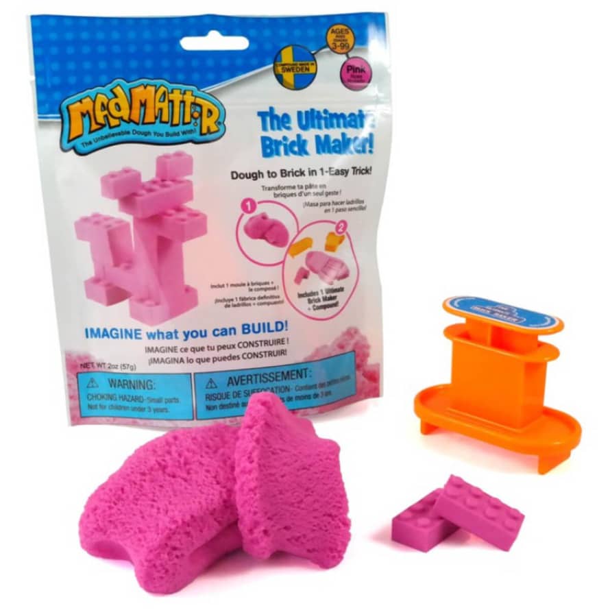 Relevant Play Pink Mad Mattr Magic Sand with Mini Brick Making Kit