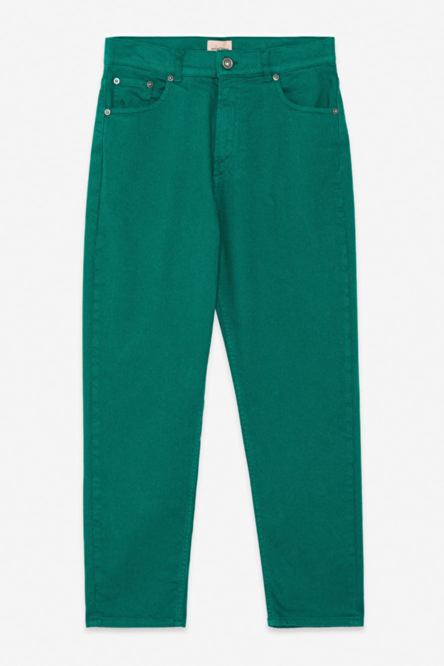 OTTO D´AME Green Cropped Stretch Jeans with 5 Pocketsg