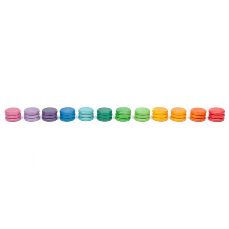 Grapat 12 Colors 36 Wooden Coins Game