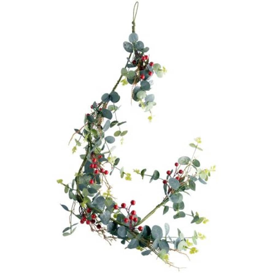 Grand Illusions Red Berry and Eucalyptus Garland