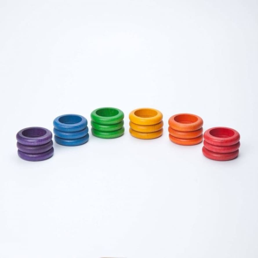 Grapat 4.8cm 18 Pieces Wooden Rings