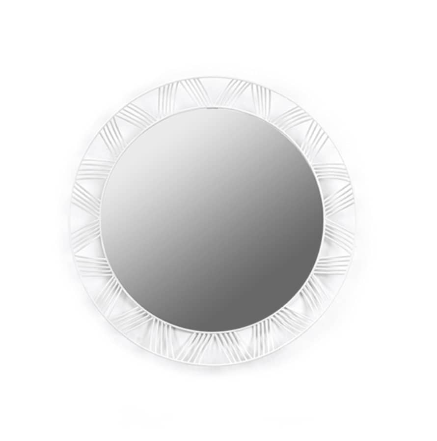 Serax White Metal Round Mirror 50 cm