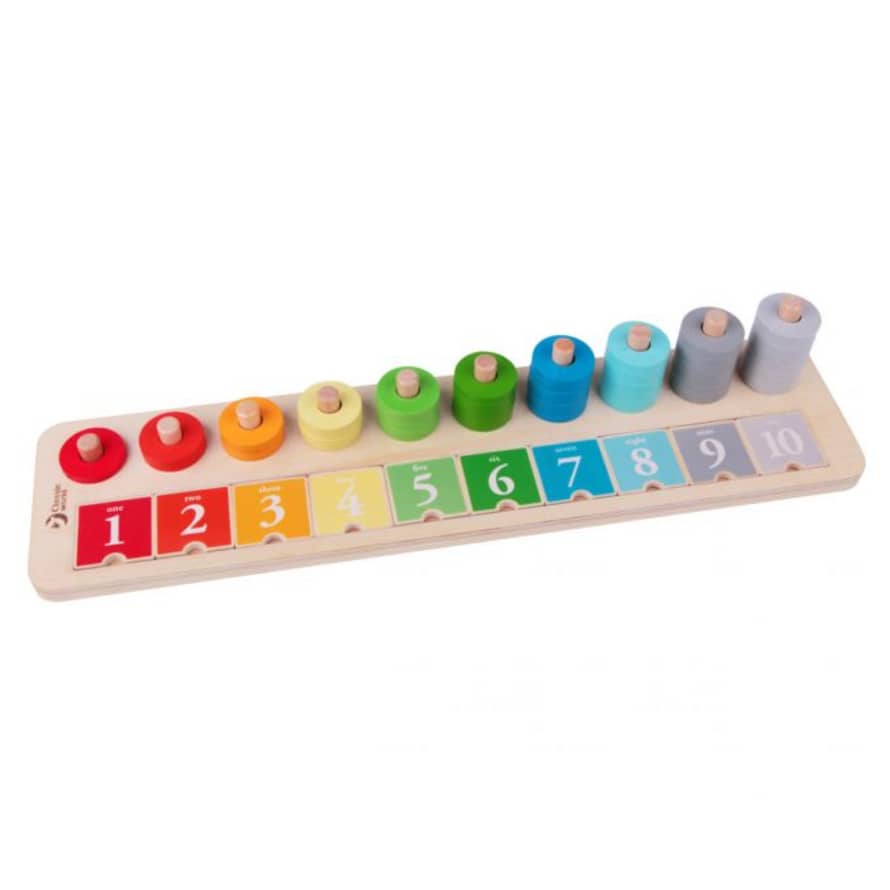 Classic World Wood Learn to Count Stackable