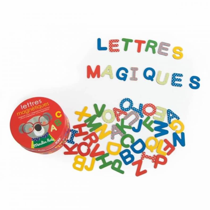 Moulin Roty 54 Pieces Cardboard Popipop Magnetic Letters