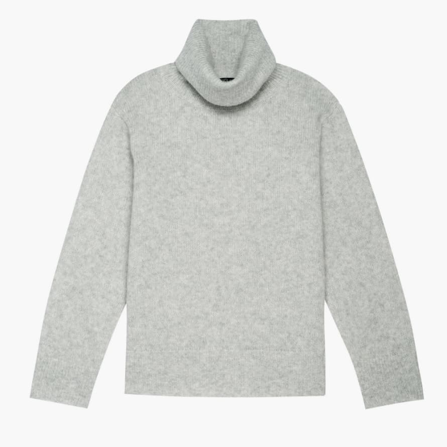 Rails Imogen Cashmere and Silk Turtleneck Sweater - Mist
