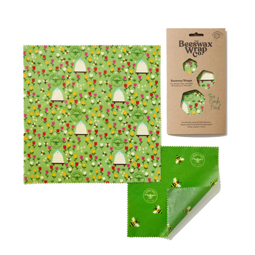 The Beeswax Wrap Co. Wraps - Small Kitchen Pack - Bees and Floral Design