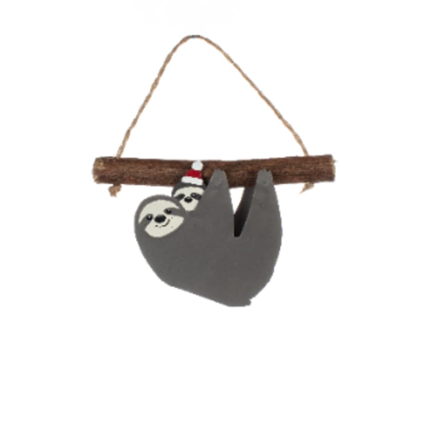 Hyde And Seek Sloth and Baby Christmas Decoration