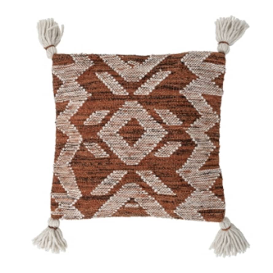 Bloomingville Ethnic Cushion 50x50cm with Tassels in Tile (Filling Included)