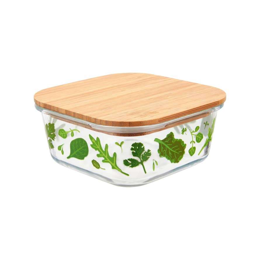 Sass & Belle  Small Glass Powered By Plants Storage Box