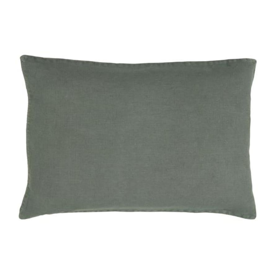 Trouva: 40 x 60 cm Dusty Petrol Green Linen Cushion Cover