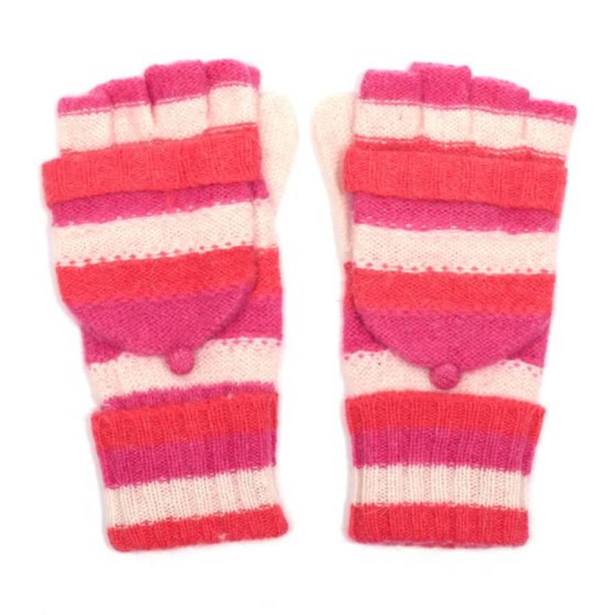 Trouva: Striped Fingerless Mitten Gloves