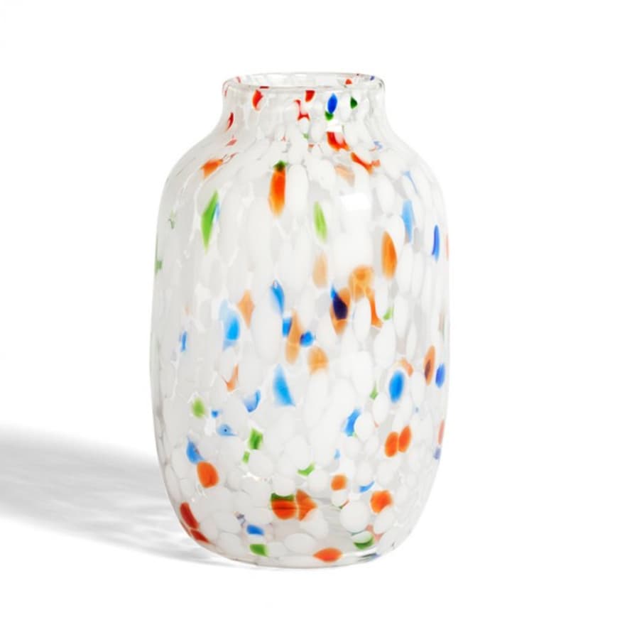 HAY Large White Round Splash Vase