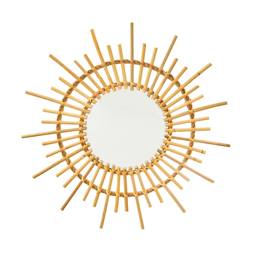 Posh Totty Designs Large  Sunburst Rattan Mirror