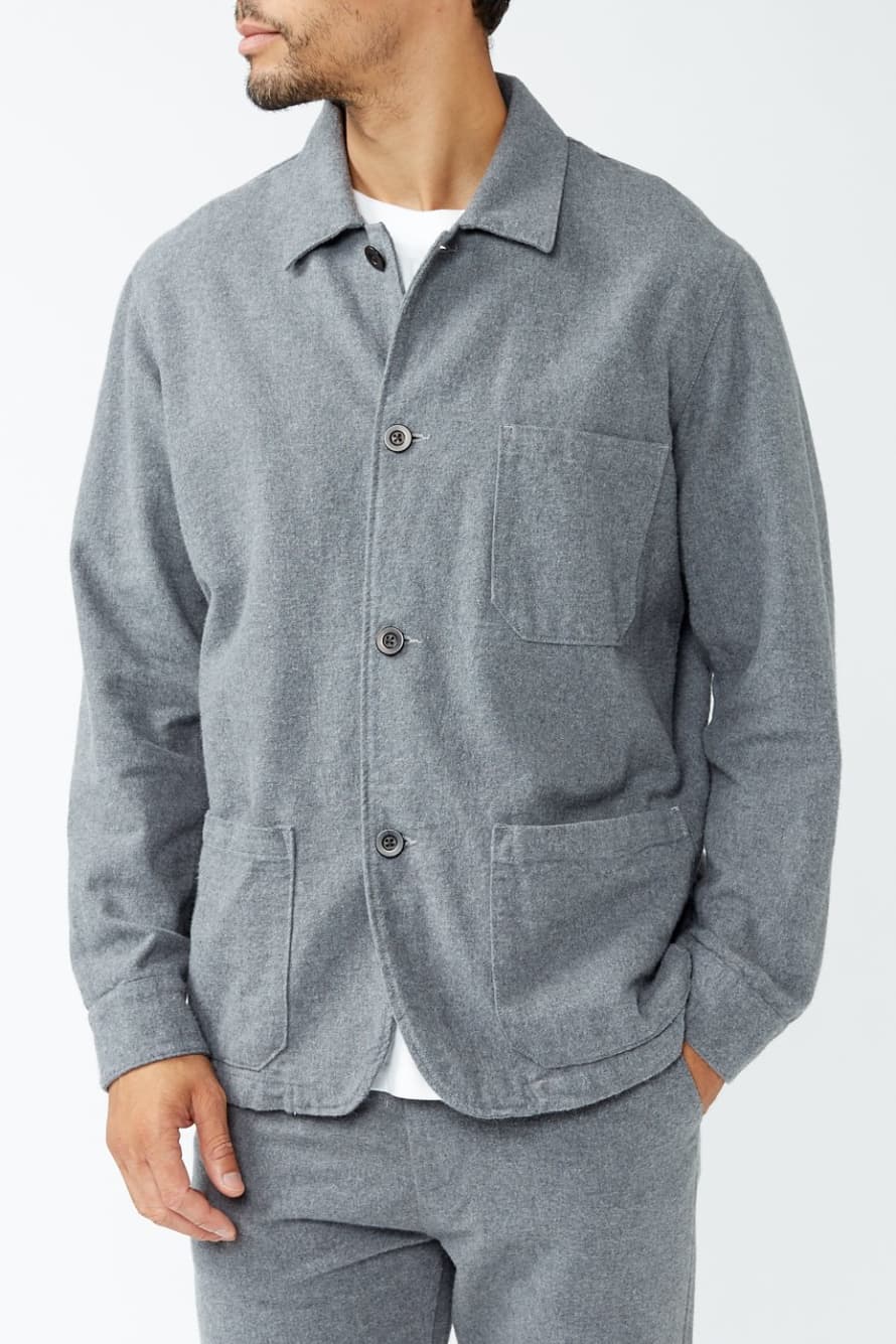  Portuguese Flannel Grey Flannel Labura Overshirt