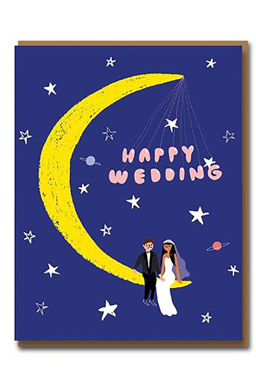1973 1973 HAPPY WEDDING MOONLIGHT CARD