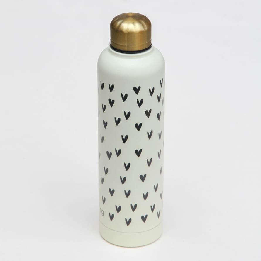 Caroline Gardner 550ml Hearts Metal Water Bottle