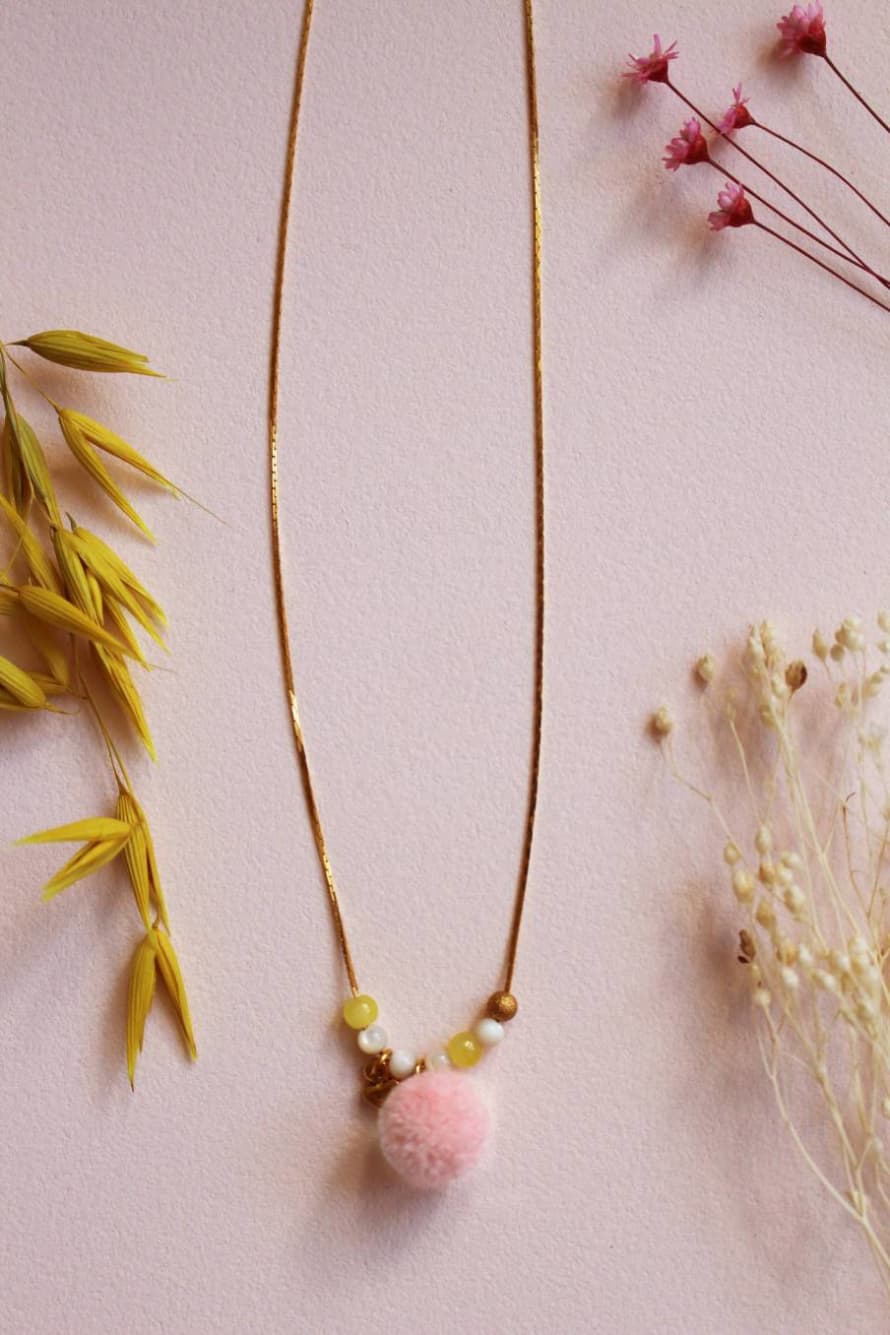 Louise Misha Gold Plated Brass Serenade Blush Necklace