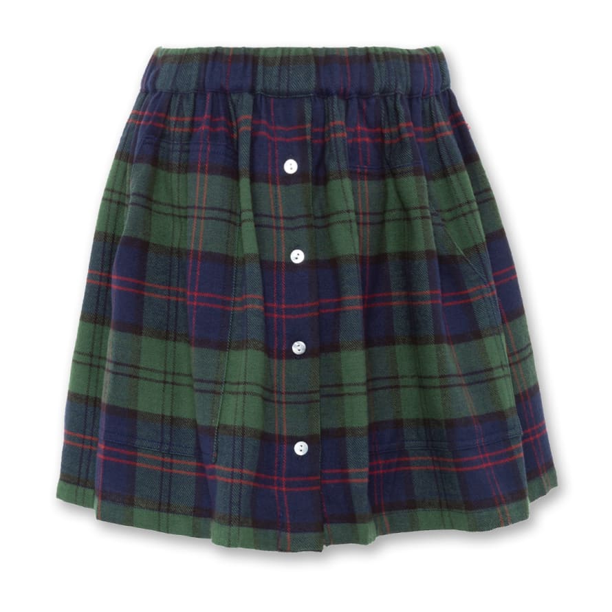 AO76 Green Baba Button Skirt