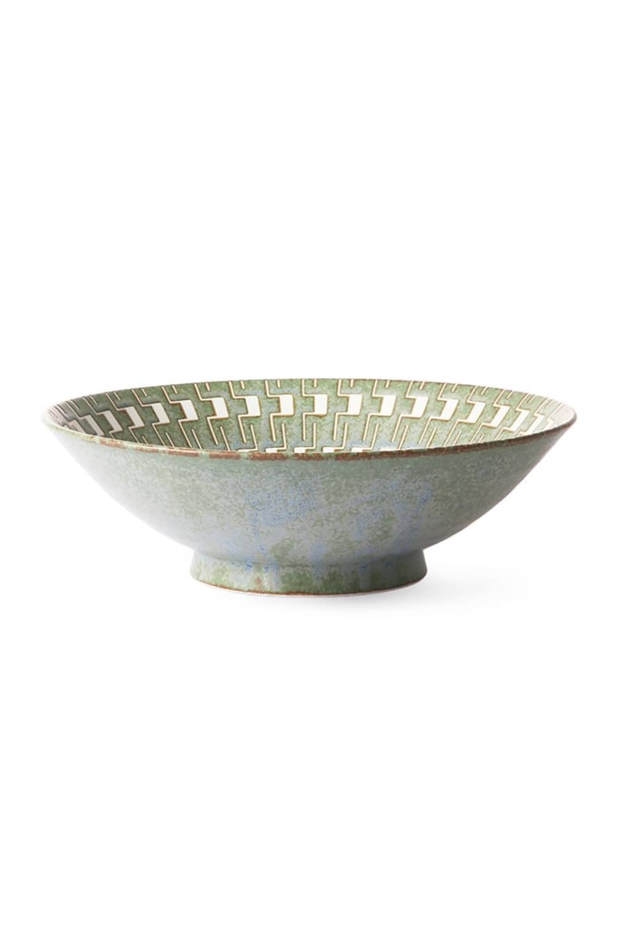HKliving Green Kyoto Ceramics Salad Bowl