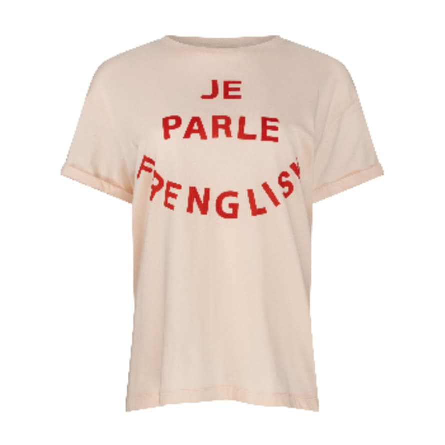 Etre Cecile Je Parle Frenglish Oversize T-Shirt - Crystal Pink 