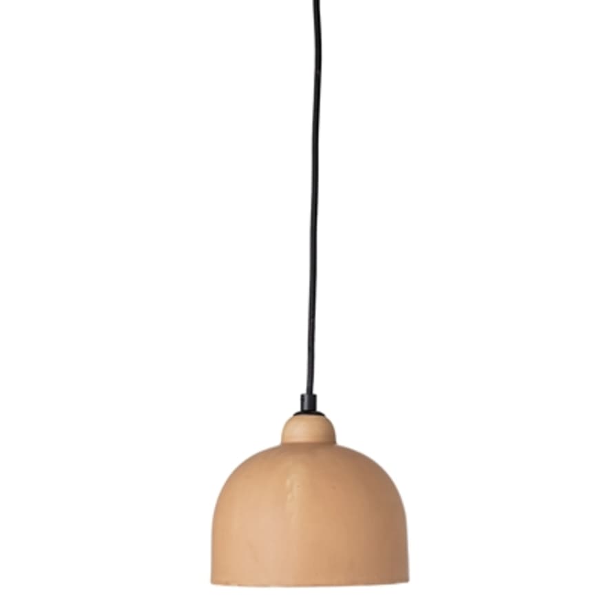 Bloomingville Stoneware Suspension Lamp Ø18x h15.5cm in Pink Nude