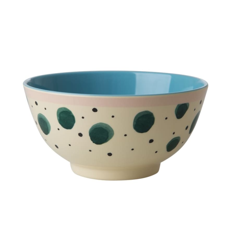 rice Watercolor Splash Melamine Bowl