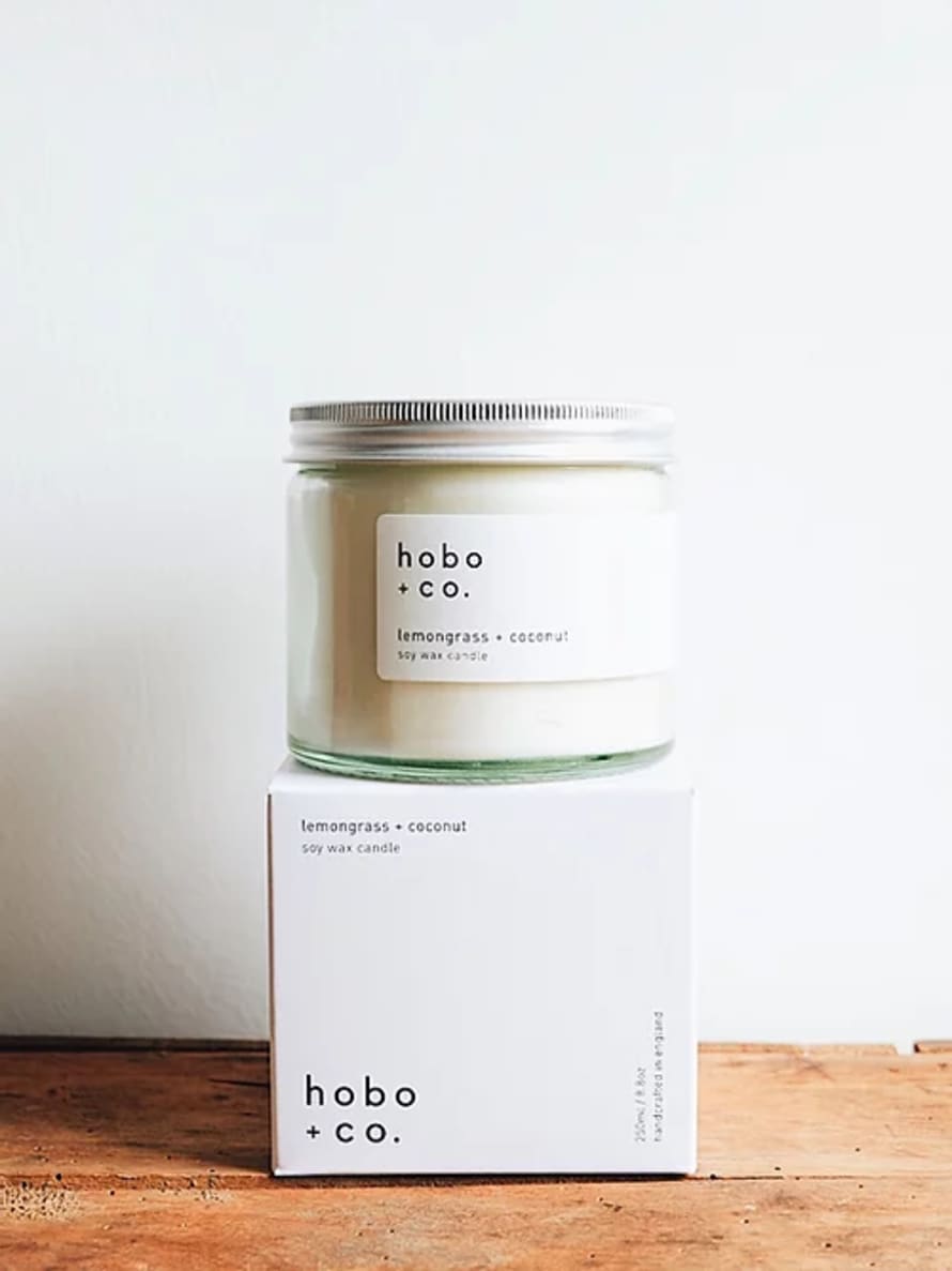 Hobo Soy Candles Lemongrass + Coconut Soy Wax Large Candle 