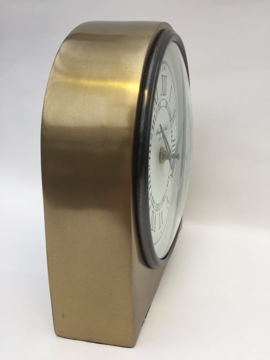 Trouva: Table Clock - Arched Brass