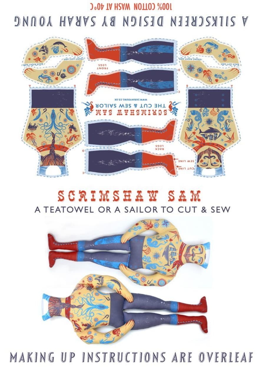 Sarah Young Scrimshaw Sam Tea Towel