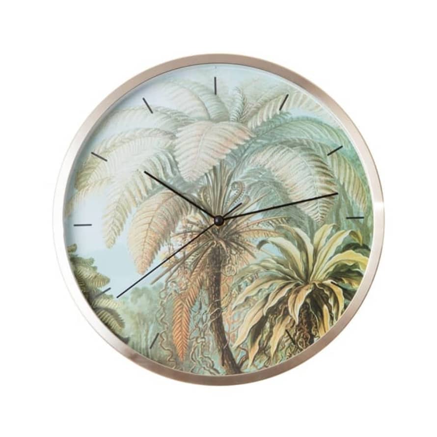 Magpie Palm Trees Wall Clock
