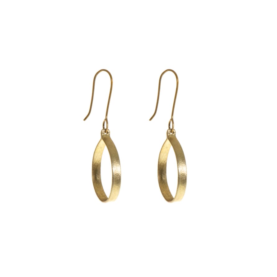 Just Trade  Brass Ruthi Round Drop Earrings - Small