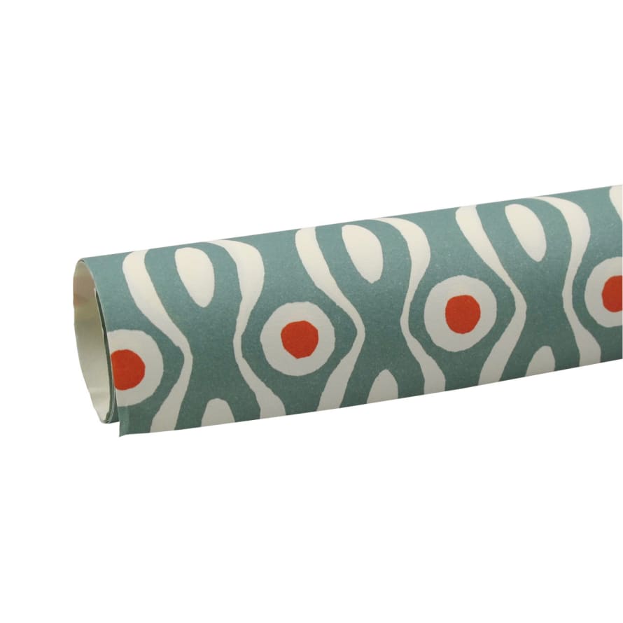 Cambridge Imprint 10 Sheets of Persephone Teal Gift Wrap Paper