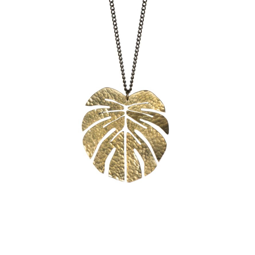 Just Trade  Song of the Trees Tropical Leaf Pendant - Large