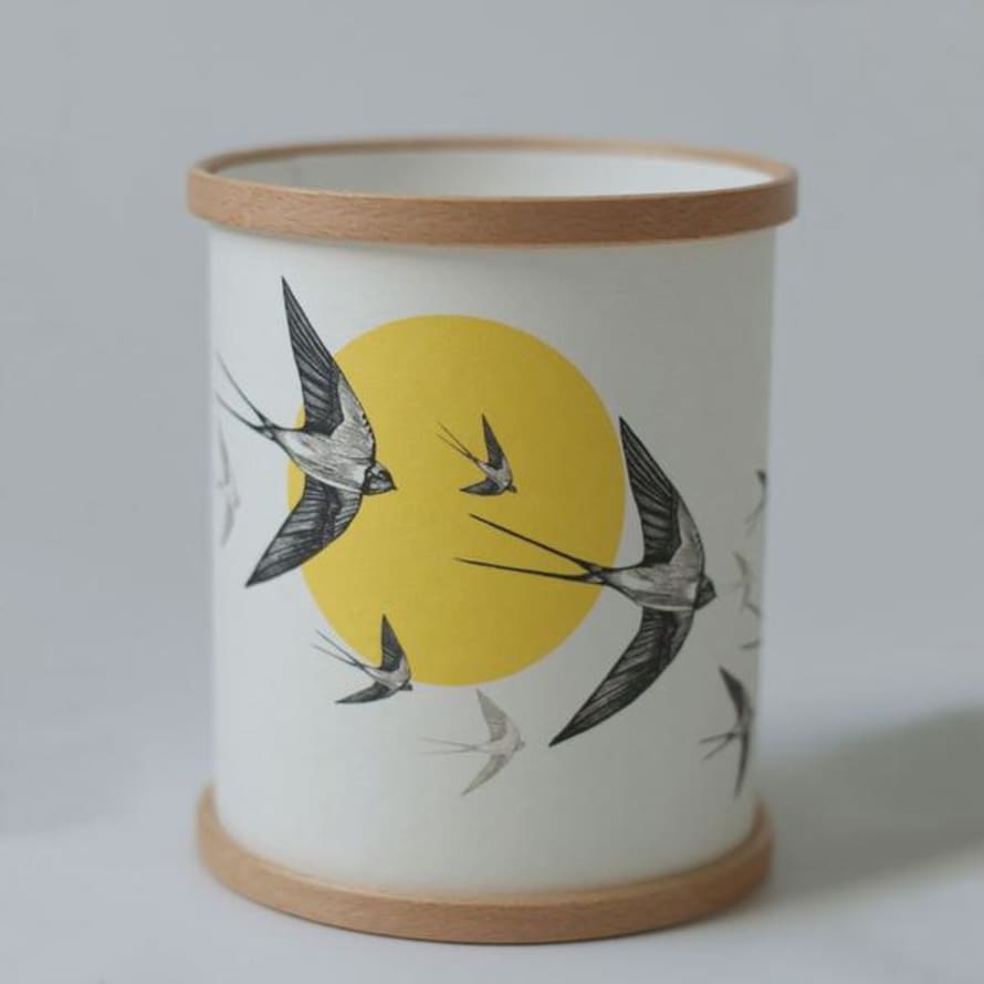 A Northern Light Yellow Swallow Candle Holder