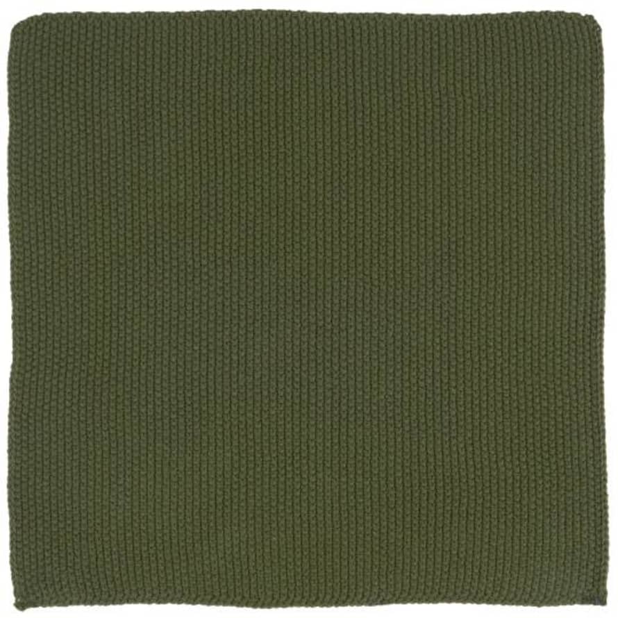 Trouva: Dark Green Mint Knitted Dishcloth