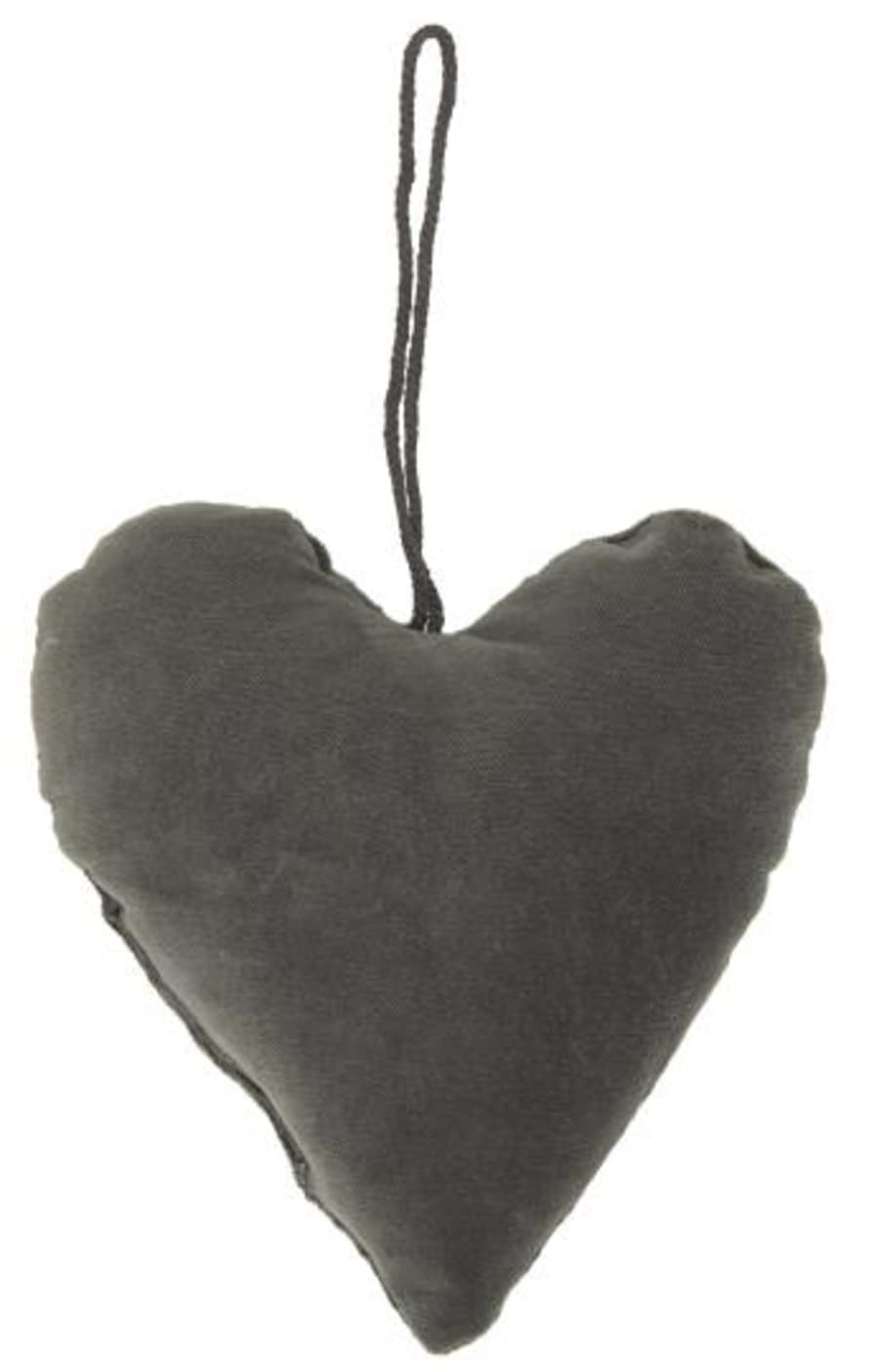 Ib Laursen Heart velvet dark grey
