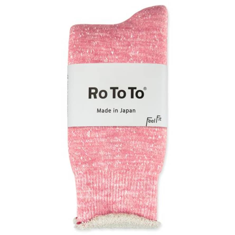 RoToTo Double Face Merino Wool Socks Pink
