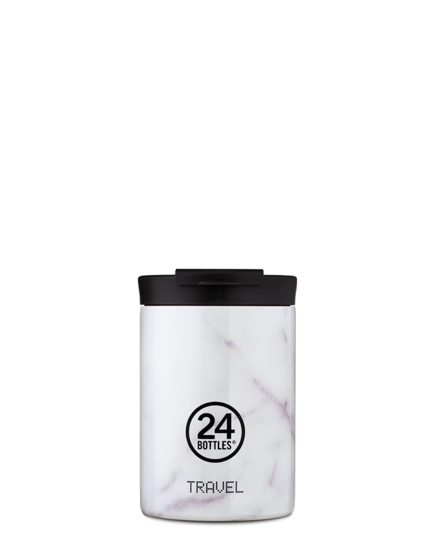 24Bottles 350ml White Marble Insulated Travel Mug 