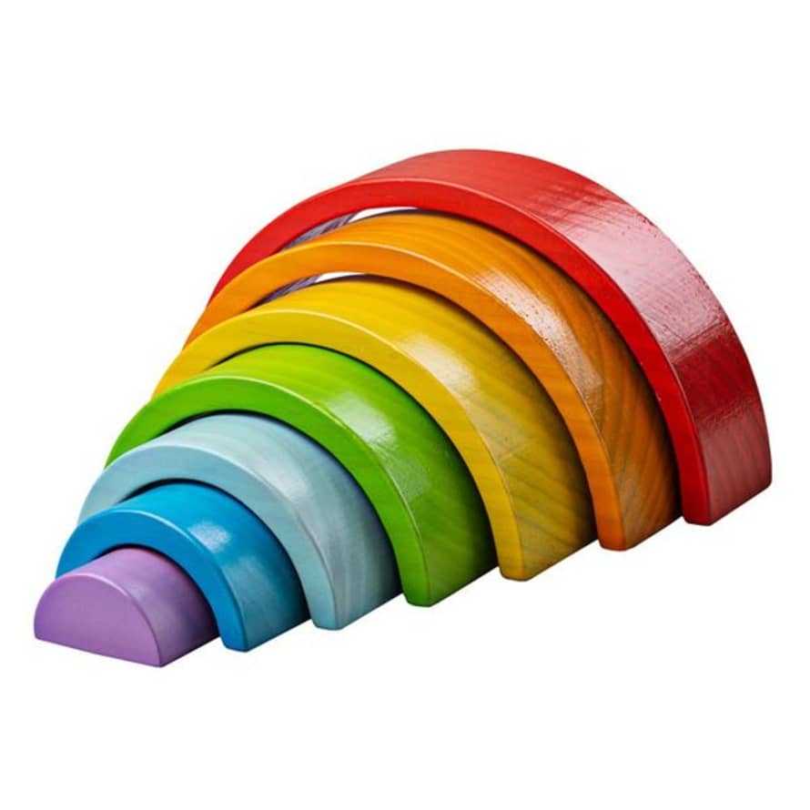 Bigjigs Toys Small Wooden Rainbow Stacking