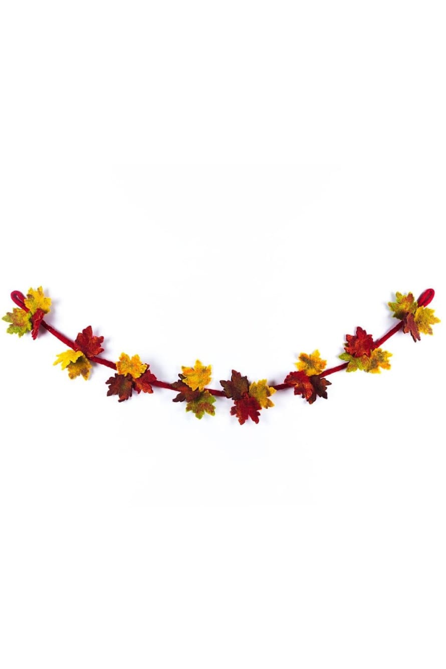 Trouva: Autumnal Leaves Felted Garland